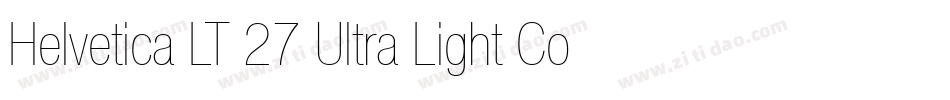 Helvetica LT 27 Ultra Light Condensed Oblique字体转换